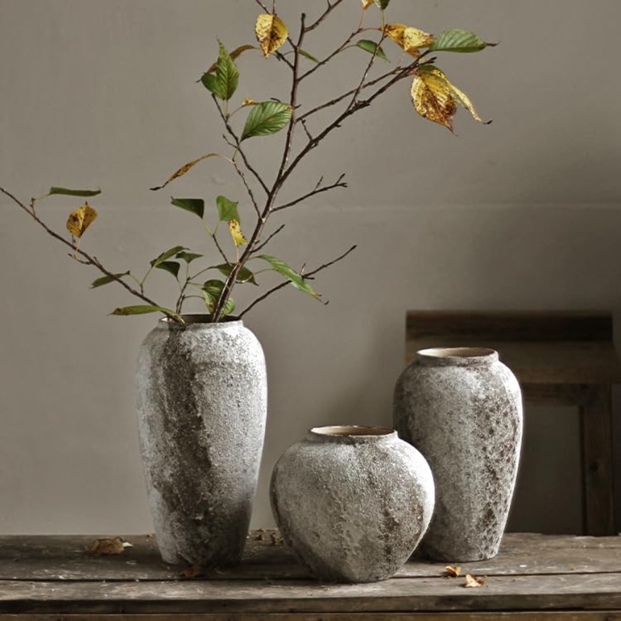 Rustic Ceramic Tall Floor Vase - Centerpiece Vase Tall ulasan dan harga