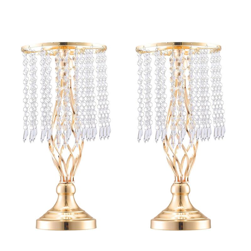 20PCS 43cm/16.9” Tall Crystal  - Centerpiece Vase Tall ulasan dan harga