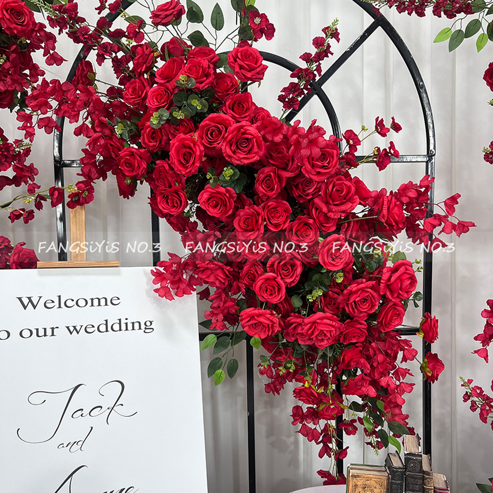 Artificial Pink Rose Arch with - Wedding Arch Flower ulasan dan harga