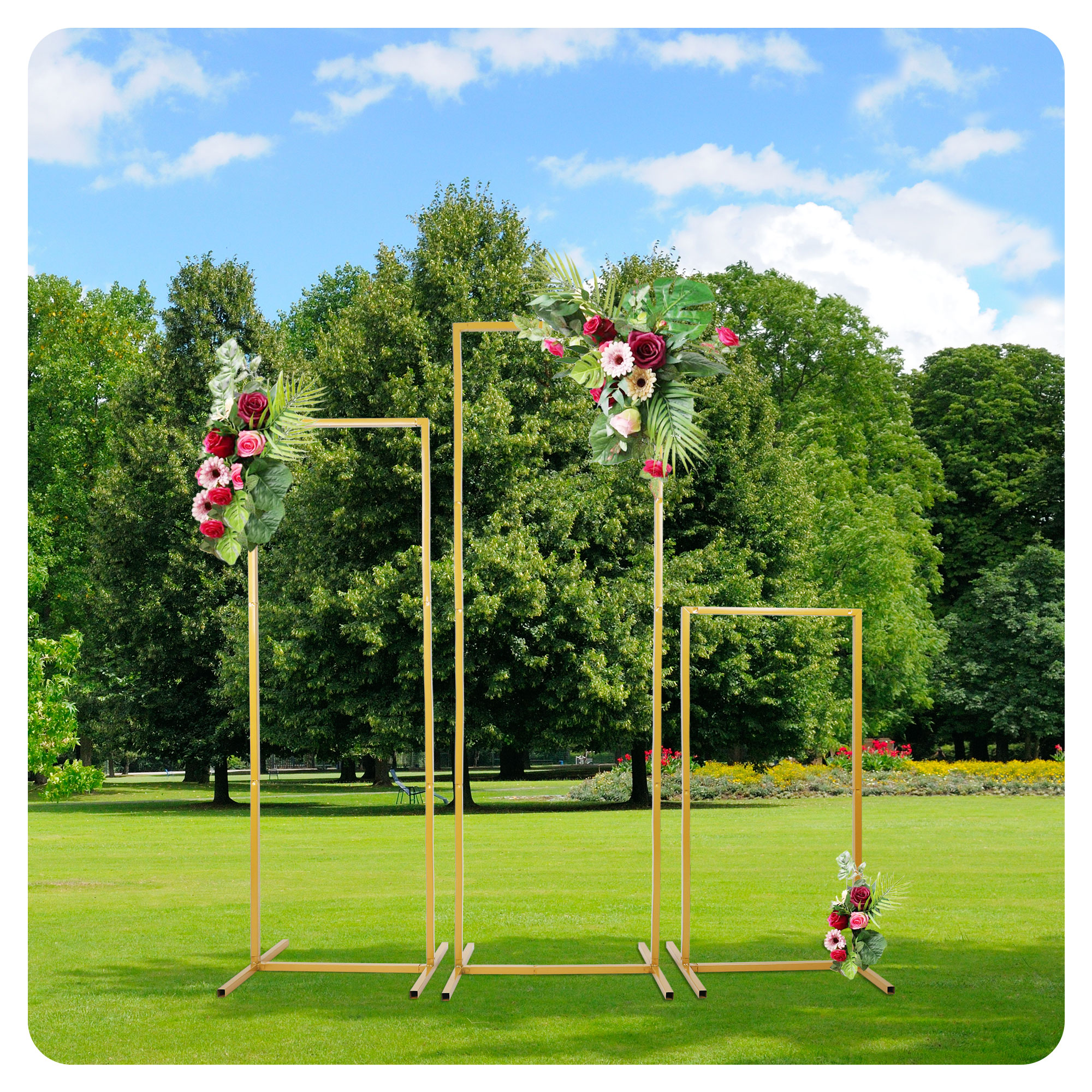 Wedding Arch Metal Iron Backdr - Wedding Balloon Arch ulasan dan harga