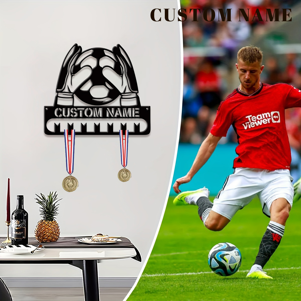 Custom Football Player Metal M - Wedding Party Supply ulasan dan harga