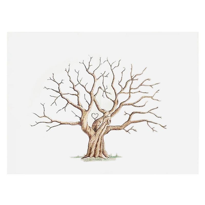 Wedding Fingerprint Tree Paint - Personalized Guest Book ulasan dan harga
