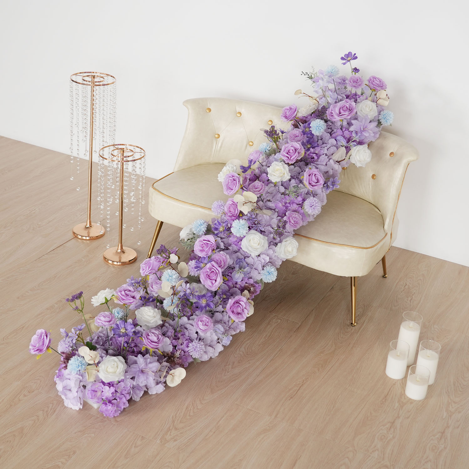 Uflower Purple Artificial Flow - Wedding Arch Flower ulasan dan harga