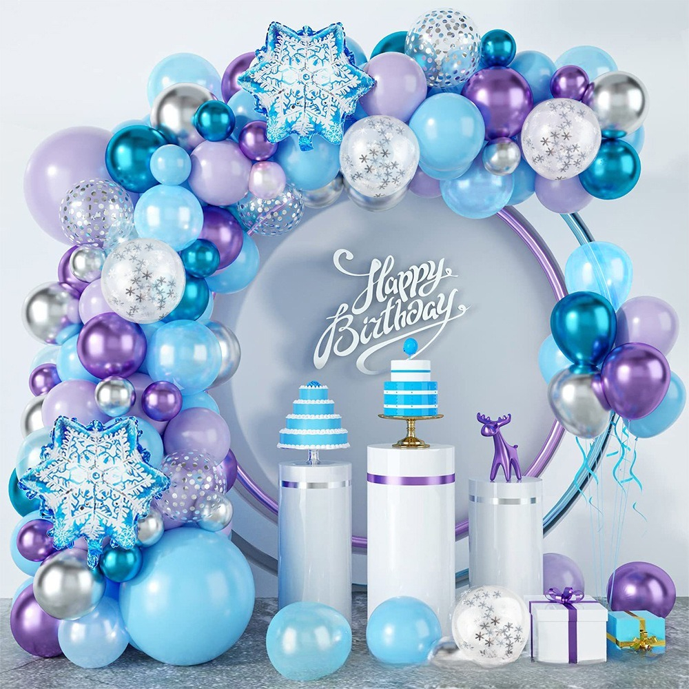 Winter Wonderland Snowflake Ba - Wedding Balloon Arch ulasan dan harga