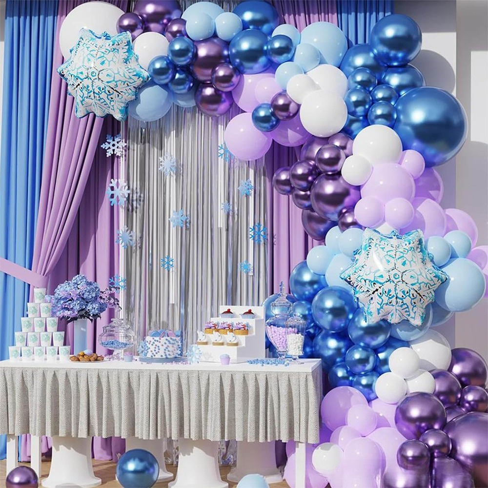 Winter Wonderland Snowflake Ba - Wedding Balloon Arch ulasan dan harga
