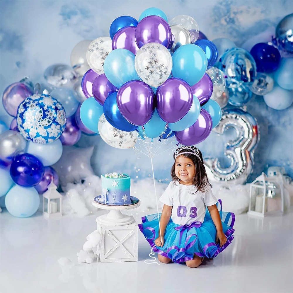 Winter Wonderland Snowflake Ba - Wedding Balloon Arch ulasan dan harga