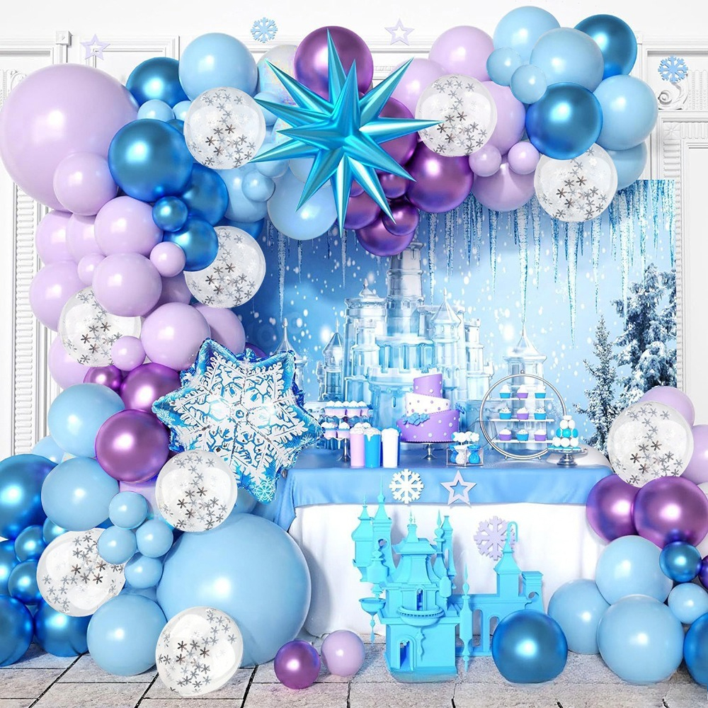 Winter Wonderland Snowflake Ba - Wedding Balloon Arch ulasan dan harga