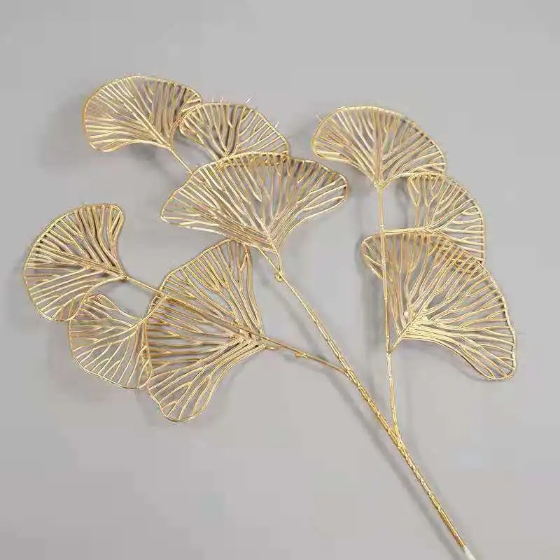 5PC Artificial Gold Ginkgo Euc - Wedding Arch Flower ulasan dan harga