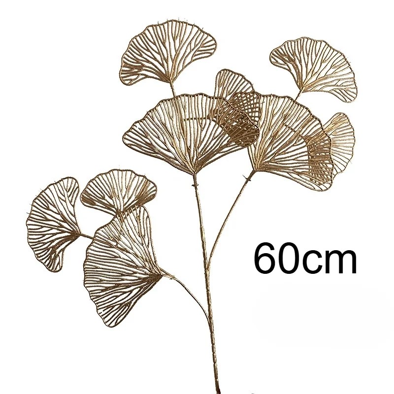5PC Artificial Gold Ginkgo Euc - Wedding Arch Flower ulasan dan harga