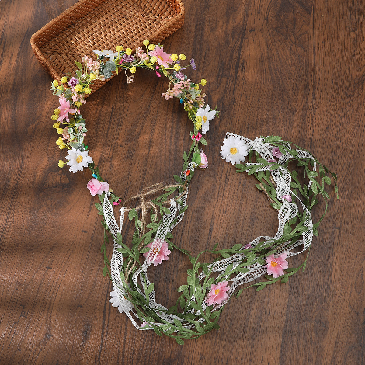 Retro Bohemia Flower Hair Crow - Wedding Arch Flower ulasan dan harga