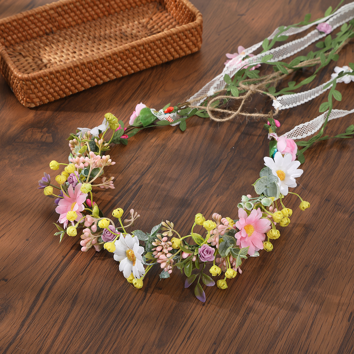 Retro Bohemia Flower Hair Crow - Wedding Arch Flower ulasan dan harga