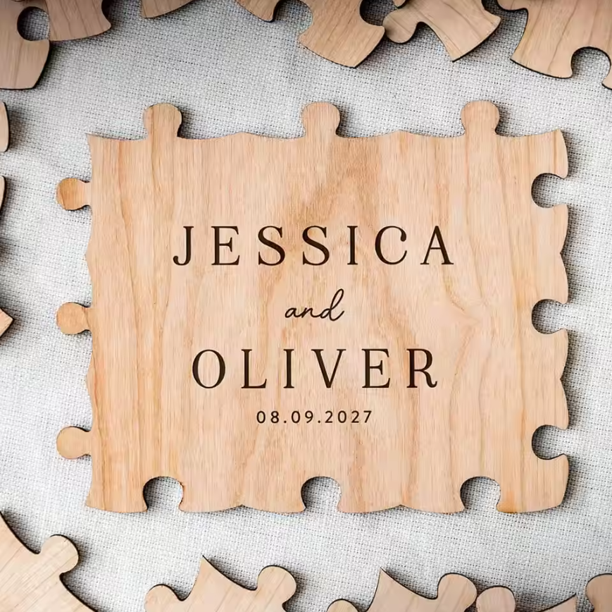 Rustic Wooden Personalized Wed - Personalized Guest Book ulasan dan harga