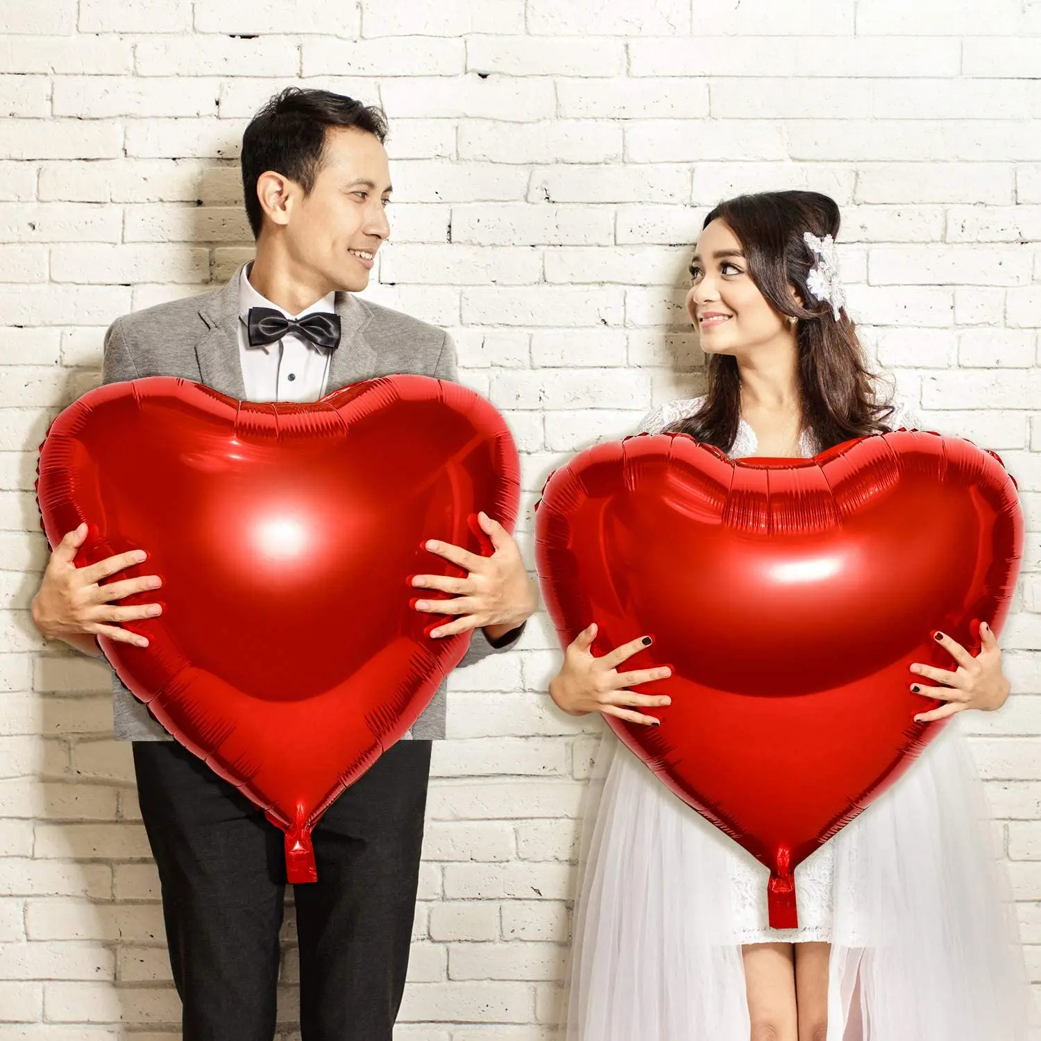 1/2pcs 36 inches Heart balloon - Wedding Qq ulasan dan harga