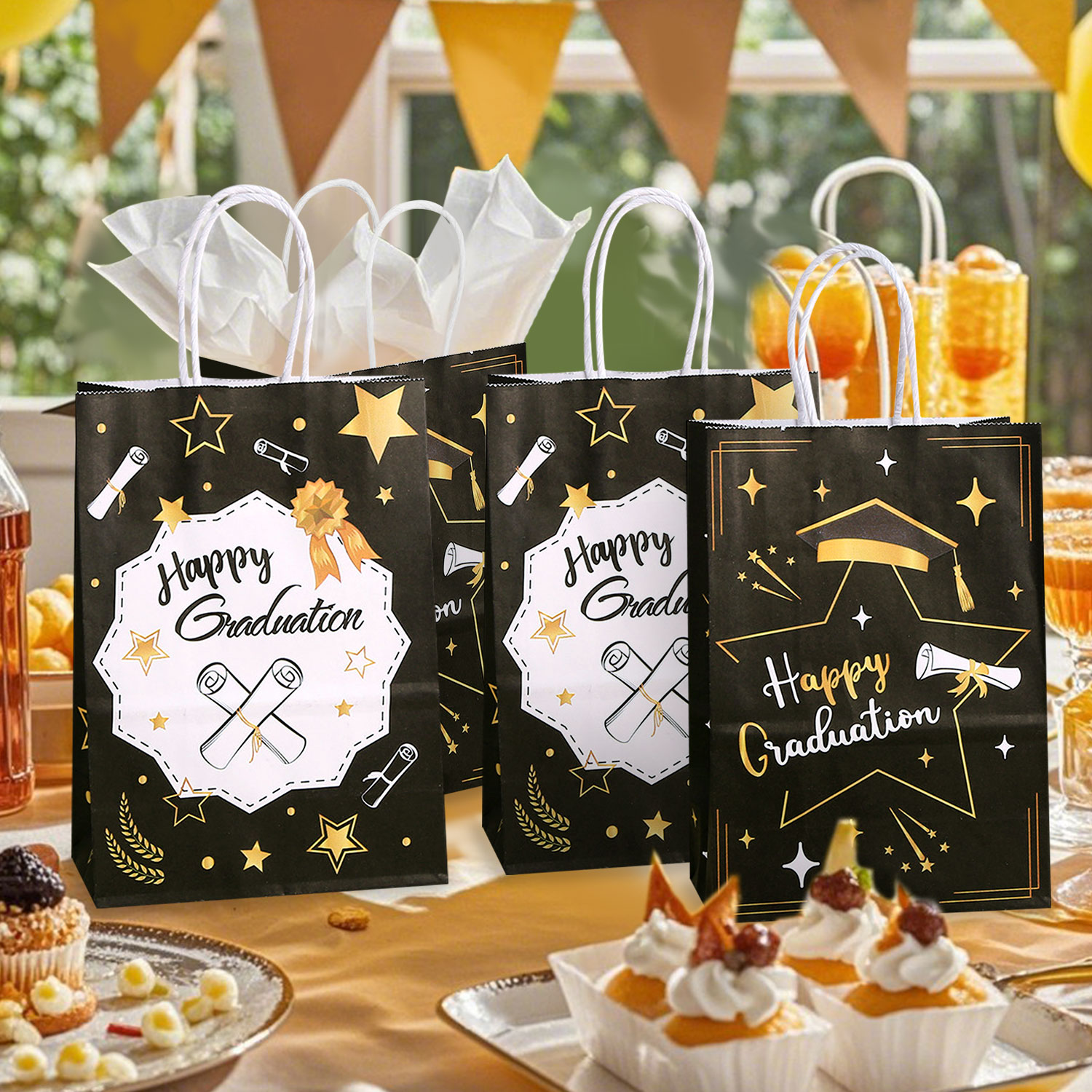12/24Pcs Graduation Gift Bags, - Wedding Event Supply ulasan dan harga