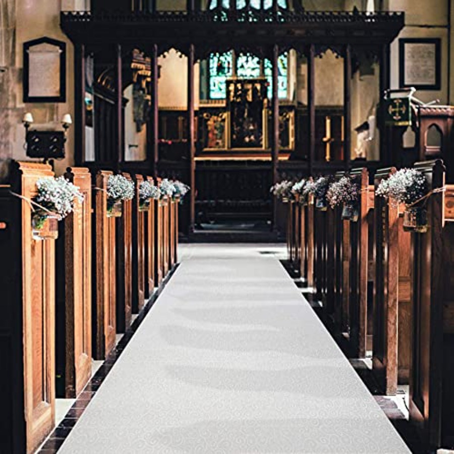 White Wedding Aisle Runner - P - Aisle Runner White ulasan dan harga