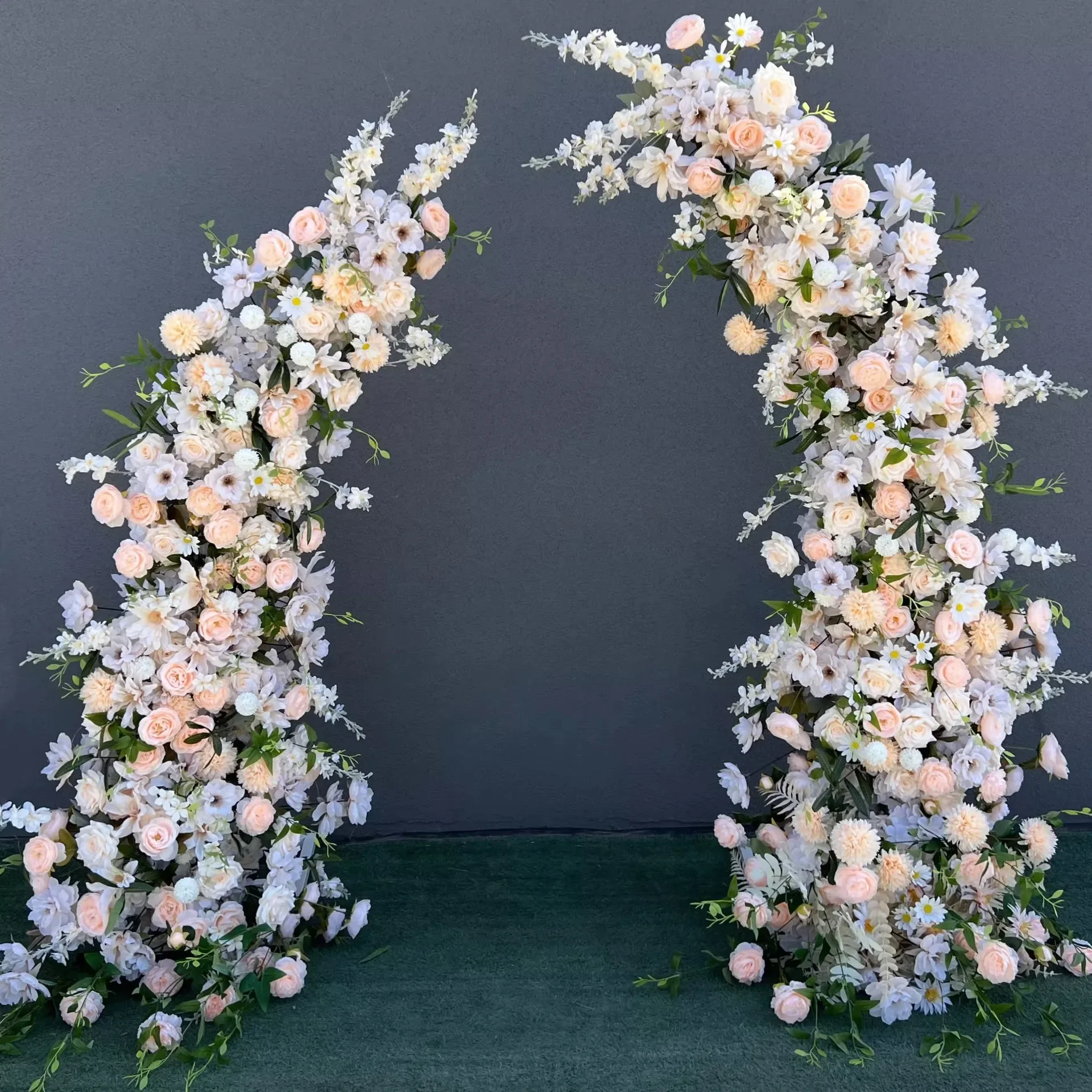 Trumpet Arch Artificial Flower - Wedding Arch Flower ulasan dan harga