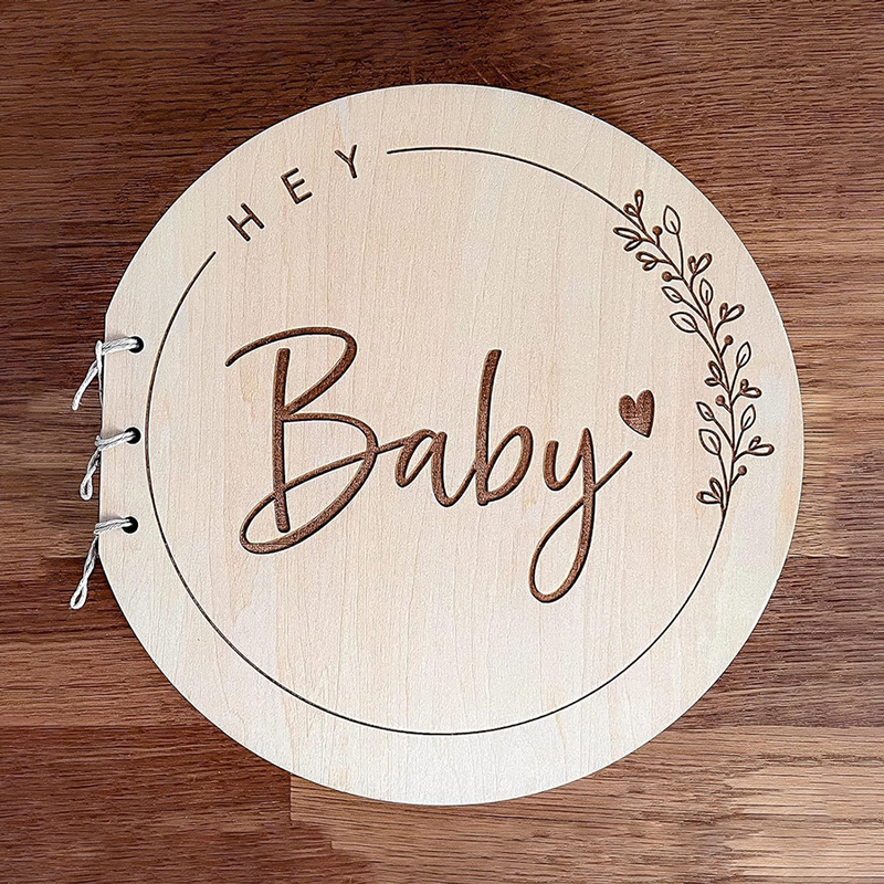 Wooden Circular Cover Message  - Personalized Guest Book ulasan dan harga