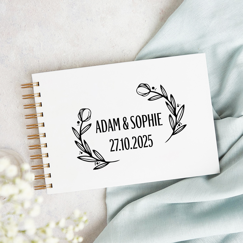 Custom Wedding Guestbook Simpl - Personalized Guest Book ulasan dan harga