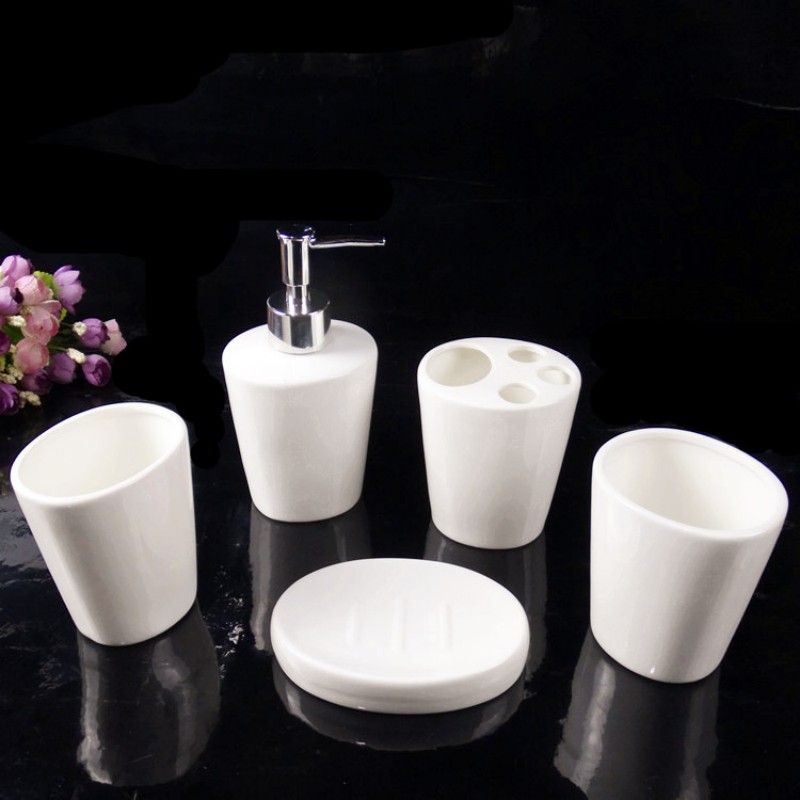 White Ceramic Bathroom Supplie - Wedding Bathroom Supply Kit ulasan dan harga