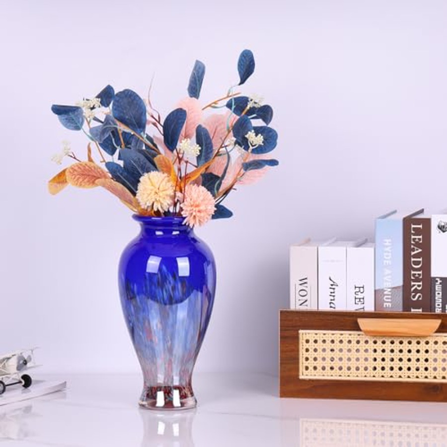 H Blown Glass Vase 11.8