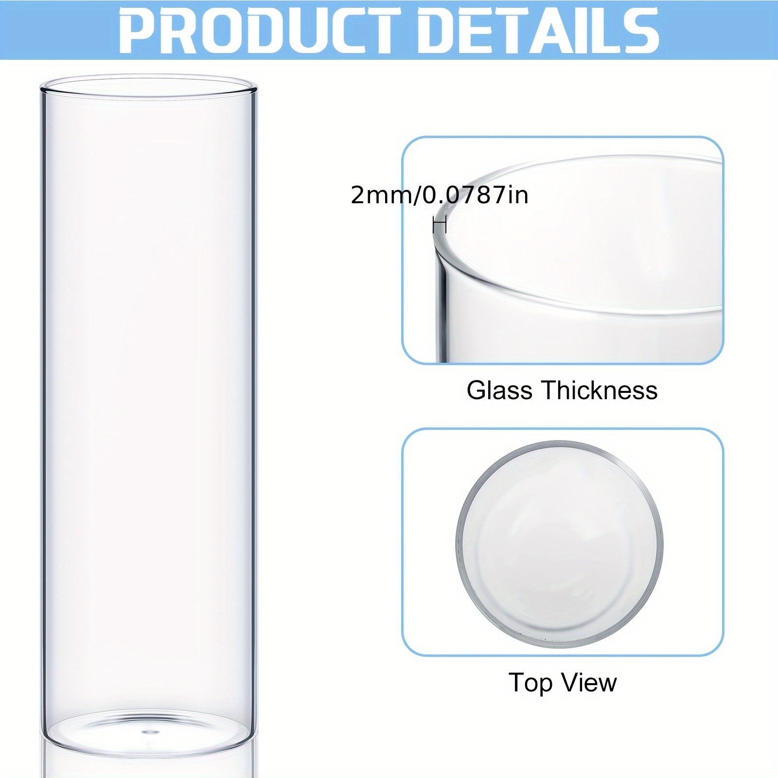 36pcs Clear Glass Cylinder Vas - Centerpiece Vase Tall ulasan dan harga